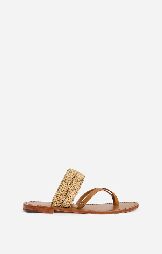 Vanessa Bruno Sandalia flat raffia - The Class Room