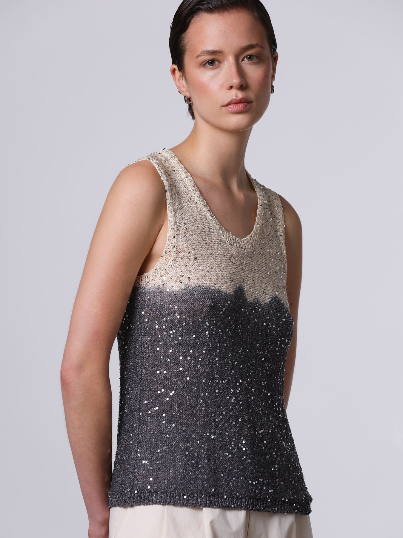 Roberto Collina Top paillettes - The Class Room