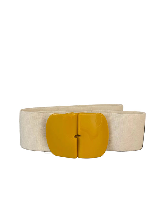 Siyu Cinturón goma beige