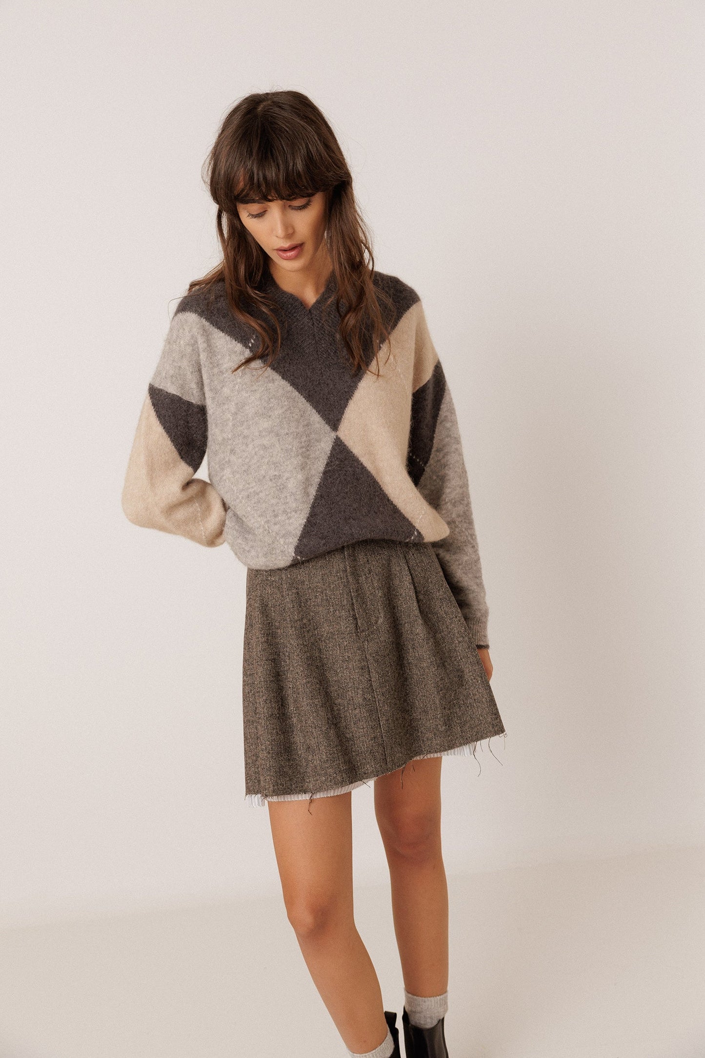 Indi&Cold Jersey Intarsia maxirombo
