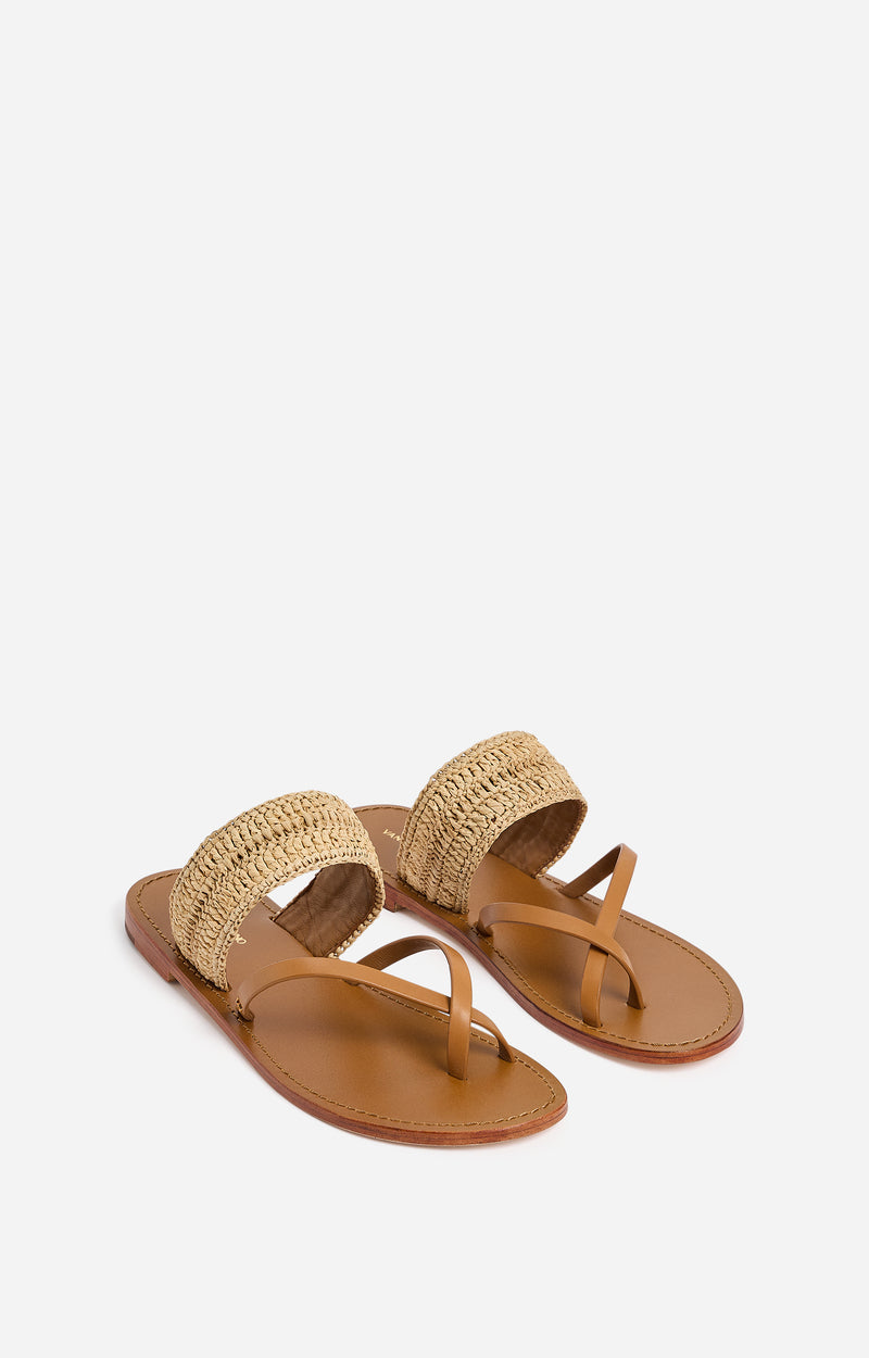 Vanessa Bruno Sandalia flat raffia - The Class Room