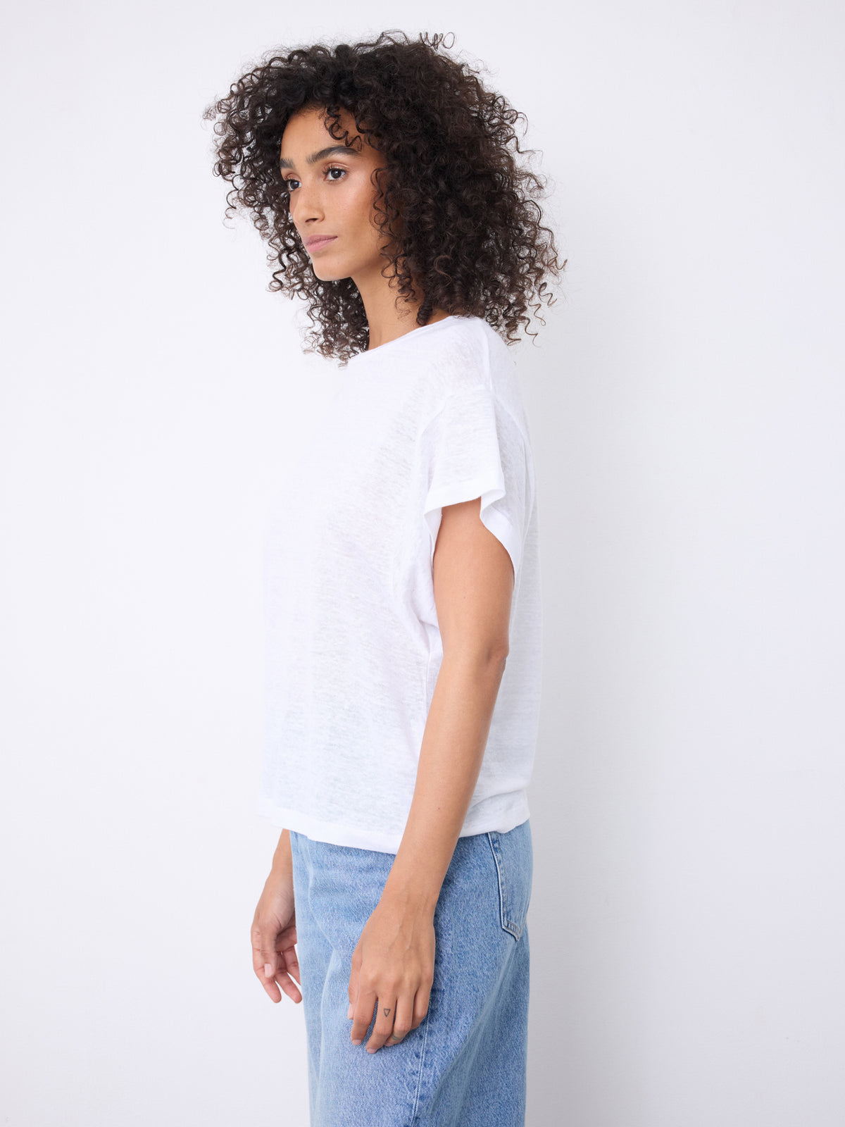 Not Shy Camiseta Teila blanc