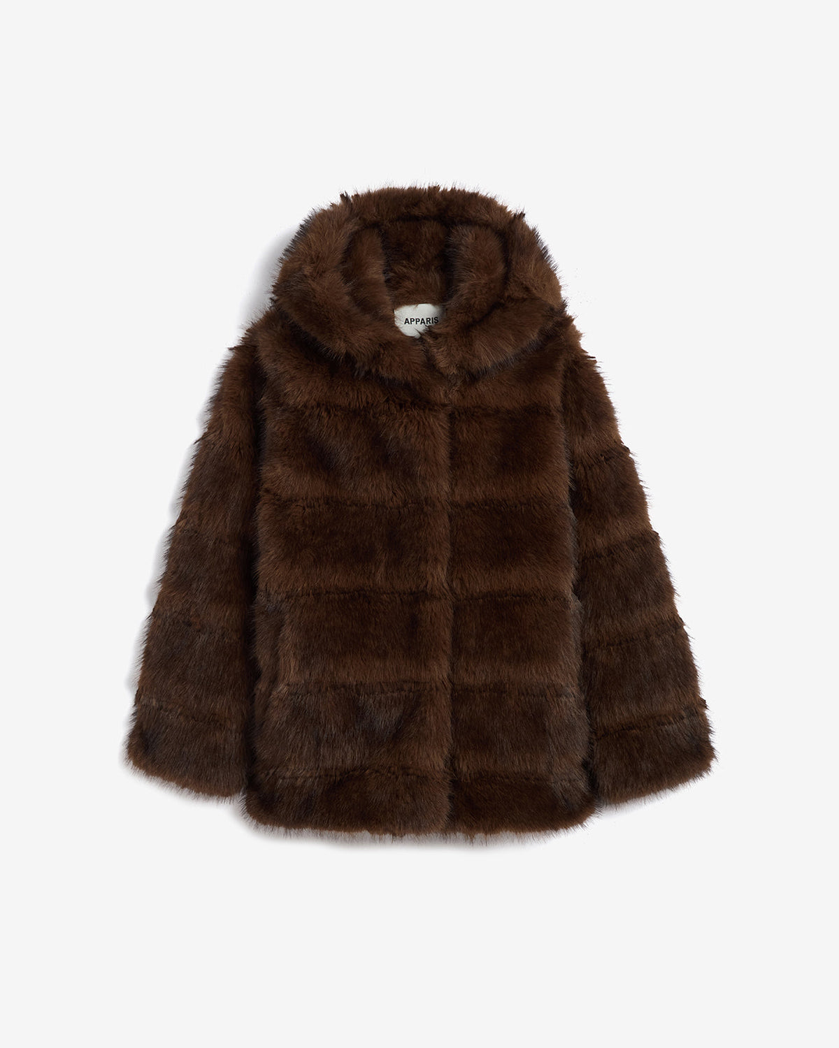 Apparis Abrigo Cel mink hooded