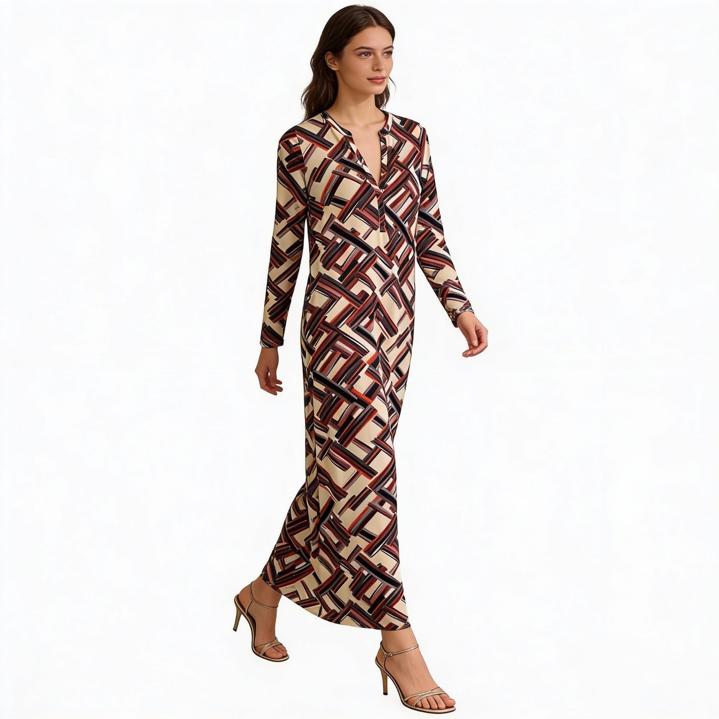 Siyu Vestido geométrico