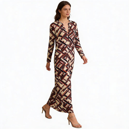 Siyu Vestido geométrico