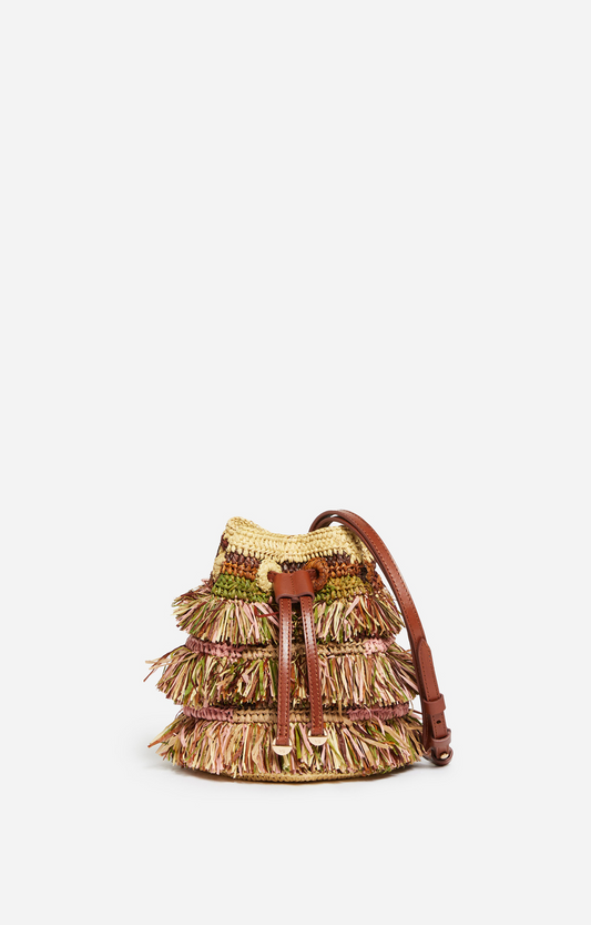 Vanessa Bruno Bolso cubo de rafia