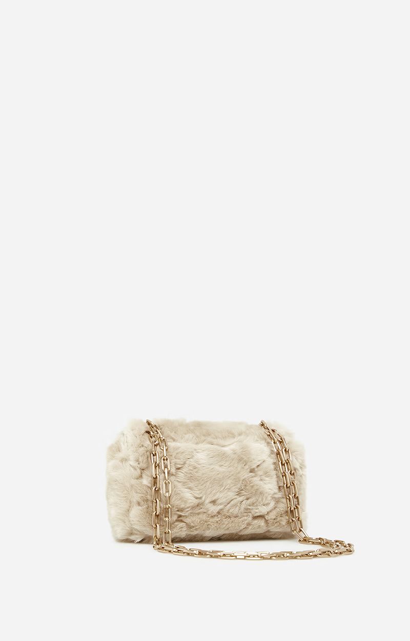 Vanessa Bruno Bolso Fake fur nano moon