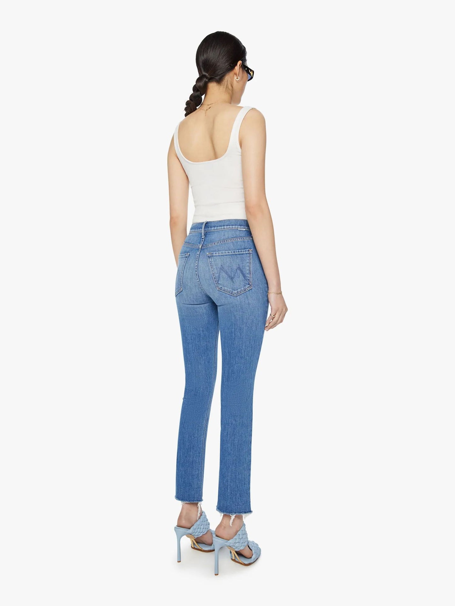 Mother Jeans Mid rise dazzler ankle fray