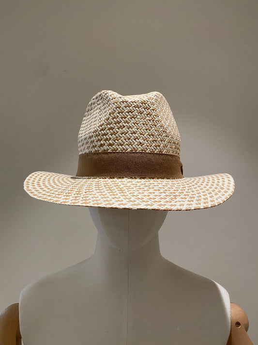 Sombrero trenzado beige/ecru