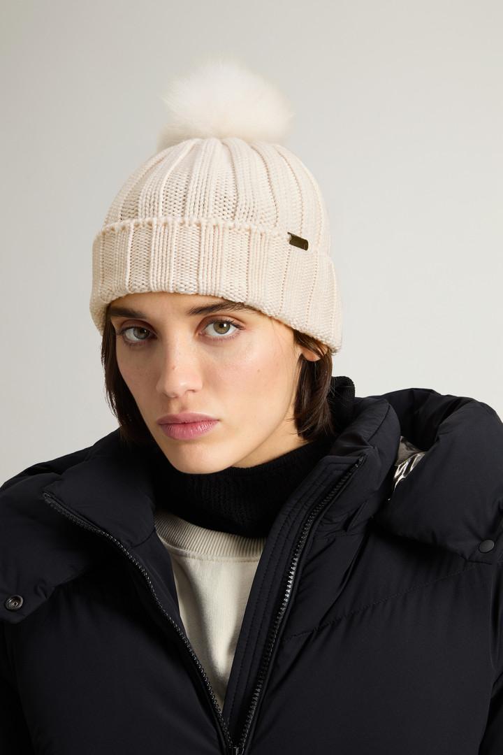 Woolrich Gorro Beanie Milky Cream