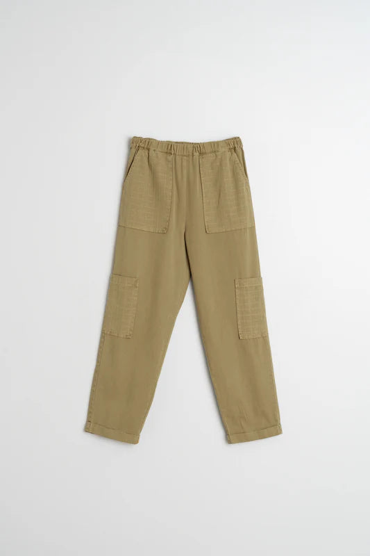 Indi&Cold Pantalón pespuntes a cuadro