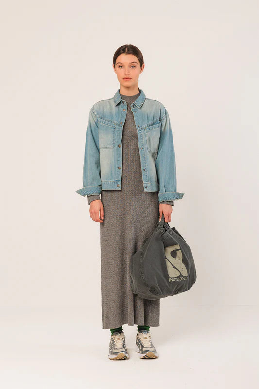 Indi&Cold Vestido Largo gris