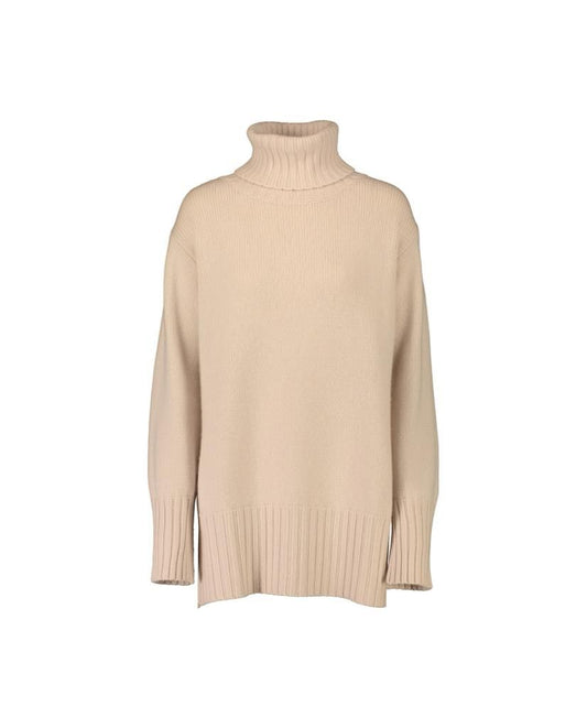 Allude jersey cuello alto y aberturas camel - The Class Room