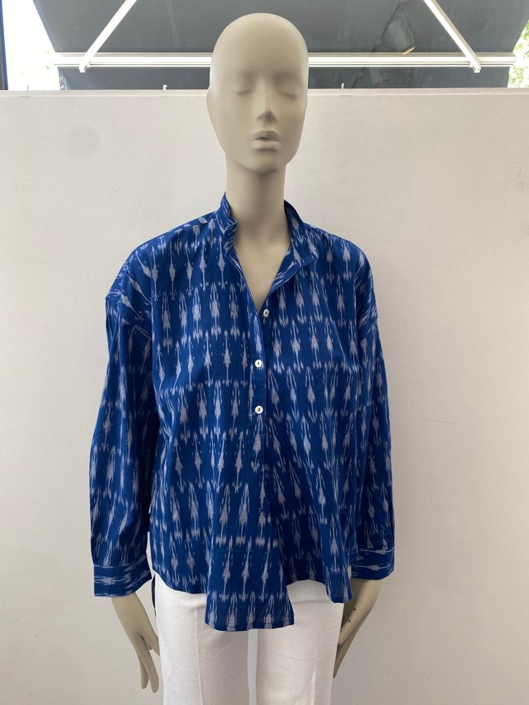 V.D.Vinster Camisa Ikat Indigo - The Class Room